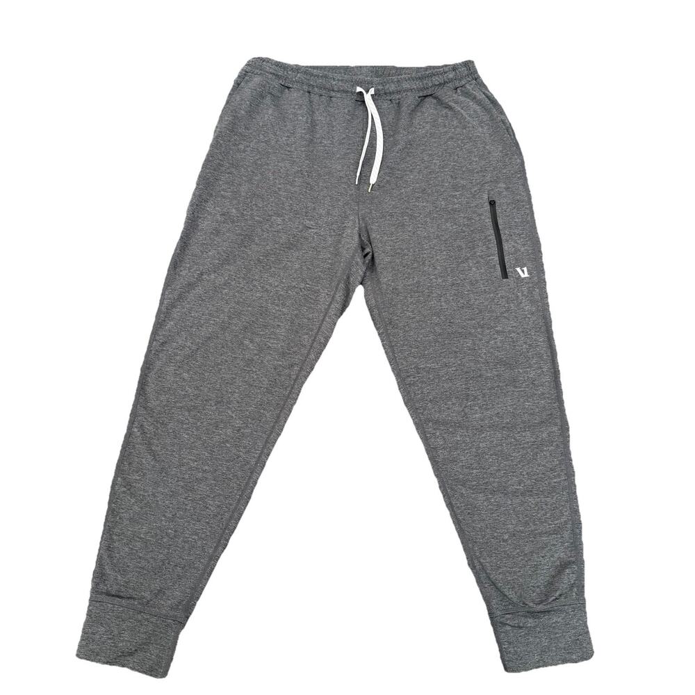 Vuori Jogger Pants Mens Gray Sunday Performance Stretch Zip Pocket S/M *Read